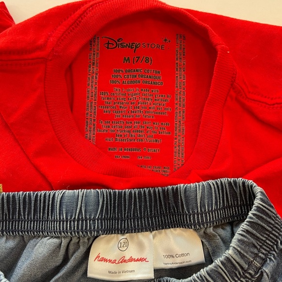 Mini Mouse Red T-Shirt & Hanna Andersson Denim Skirt Bundle Girls Size M - Picture 4 of 8